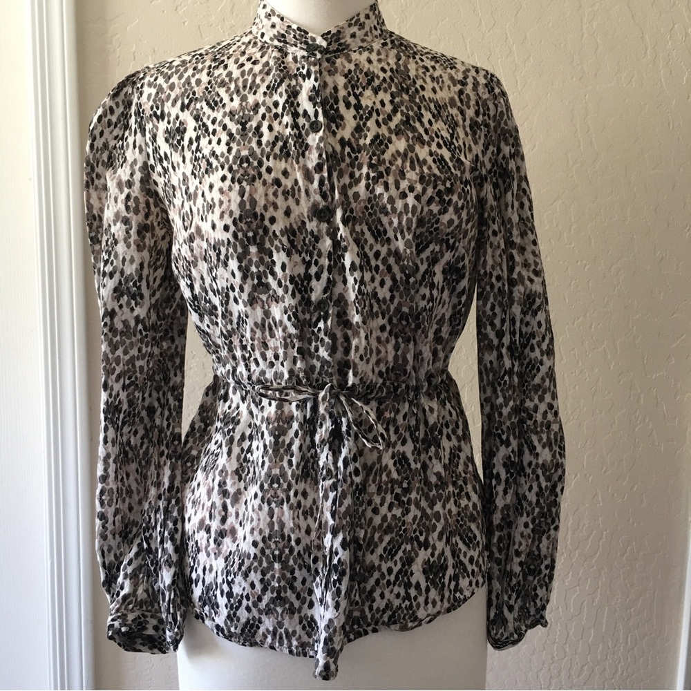 Merona Women’s Beige & Black Blouse, Size S